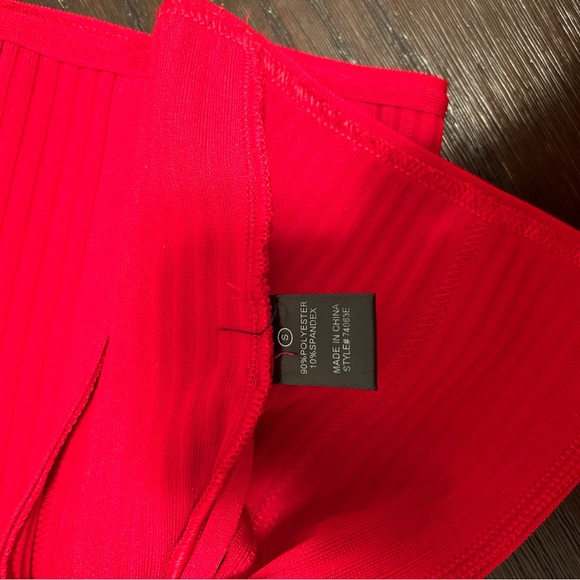 Fashion Nova Red Ribbed Bodycon Midi Dress - Picture 16 of 16